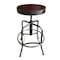 Holland Bar Stool Co Adjust Stool, Clear Coat Finish, Dark Cherry Distressed Hardwood Seat 910CLDC - alternate 1